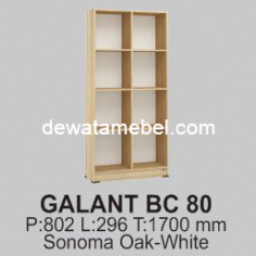 Book Case - Activ Galant BC 80 / Sonoma Oak - White